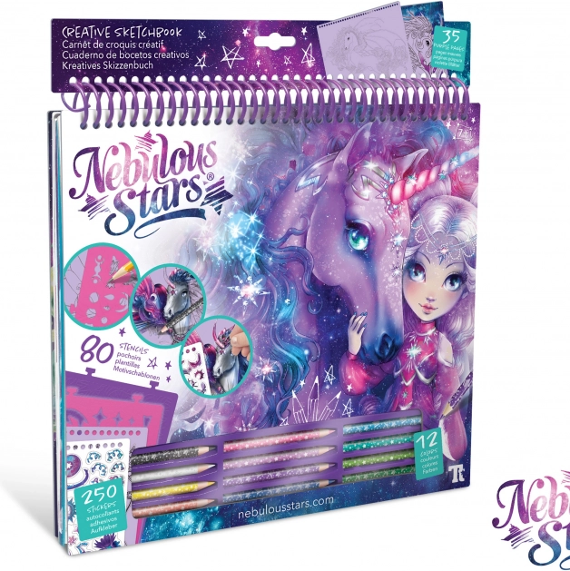 Nebulous Stars coloring book – purple creative set