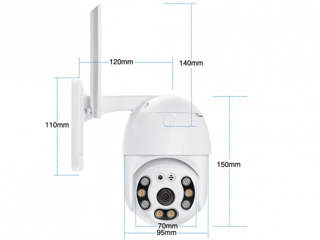Buitenshuis slimme WiFi-camera Full HD met optische zoom
