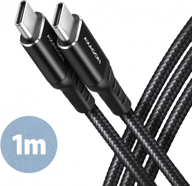 Câble USB‑C vers USB‑C 1 m, Power Delivery 60 W, 3 A, noir