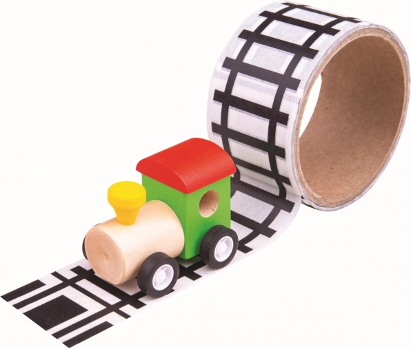 Adhesive Track Tape with Wooden Train - Bigjigs Toys