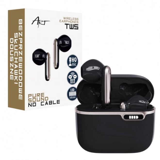 Bluetooth hoofdtelefoon met HQ-microfoon TWS (USB-C) zwart