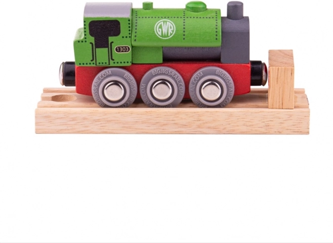 Houten locomotief GWR groen