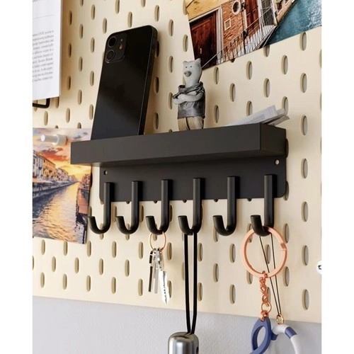 Porte-manteau mural avec étagère et aimant