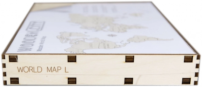 Houten wereldkaart WOODEN CITY groot