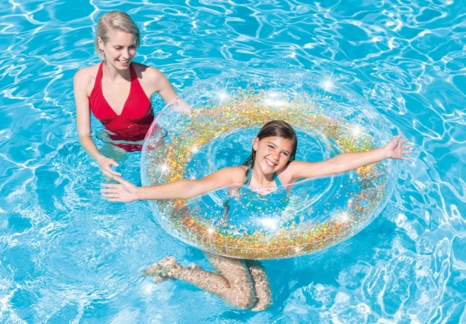 Cercle flottant à paillettes