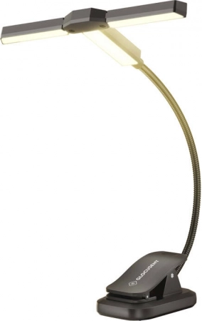 Glocusent drihoekig boeklicht USB‑C 1000 mAh zwart