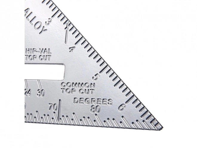 Aluminium hoekstuk met gegraveerde markeringen 180 mm