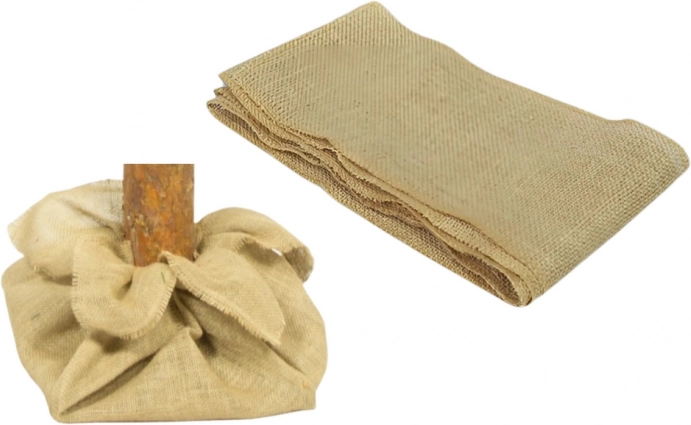 Jute-Dekostoff 80 × 75 cm zum Abdecken des Ständers unter dem Weihnachtsbaum