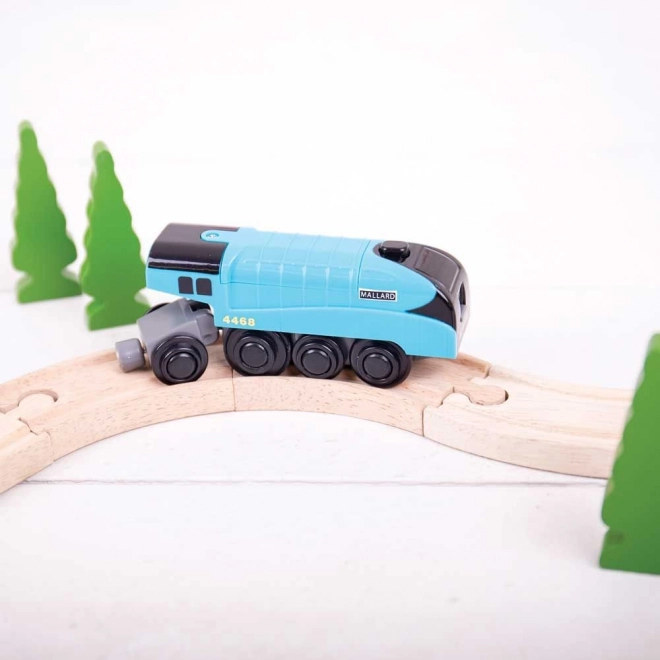 Elektrische locomotief Mallard blauw