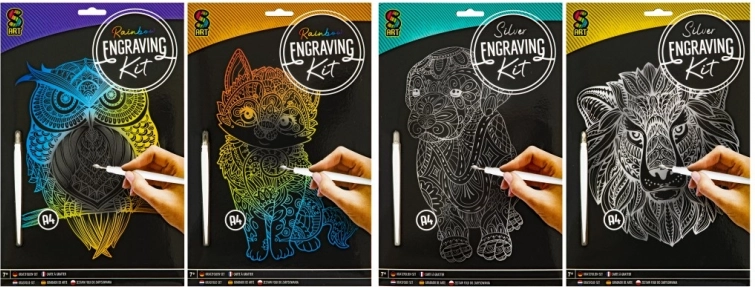 GRAFIX image à gratter arc‑en‑ciel chat