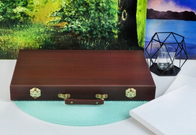 Large Art Set in a Wooden Case for Little Painters - 81pcs