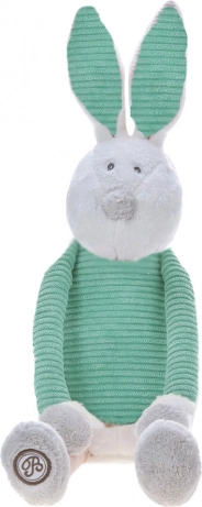 Pluche konijntje Enzo, beige-mint, 20 cm