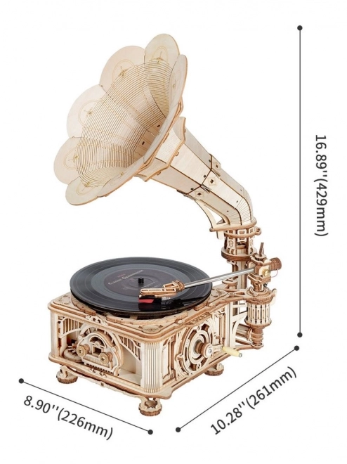 Rokr 3D houten puzzel Klassieke grammofoon