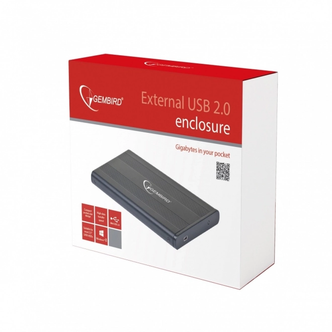 Behuizing voor HDD 2.5'' SATA aluminium zwart