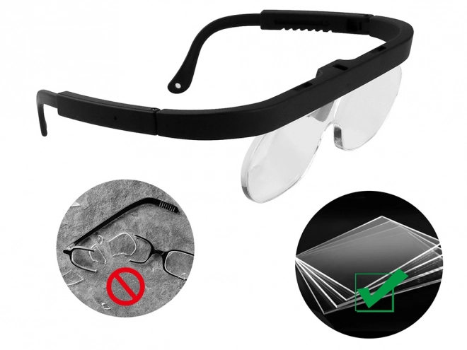 Adjustable Magnifying Reading Glasses with Interchangeable Lenses