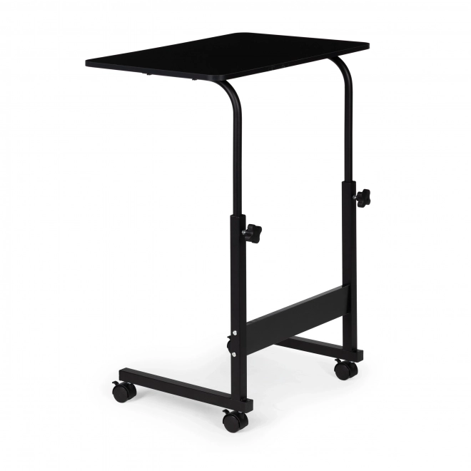 Table pour ordinateur portable avec roulettes, table fixée au fauteuil inclinable - noir