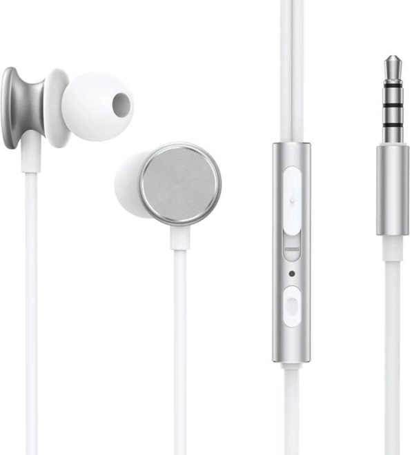 Joyroom JR‑EW03 Wired Semi‑in‑Ear Earphones – Silver