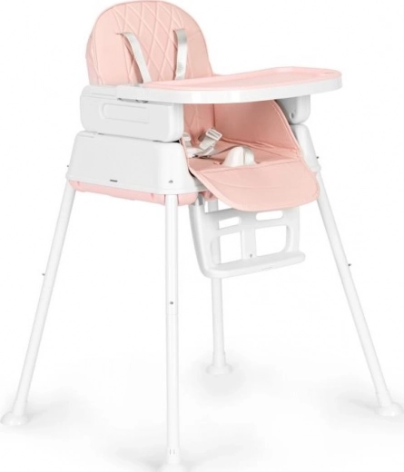 ECOTOYS Foldable 3-in-1 Baby High Chair Pink