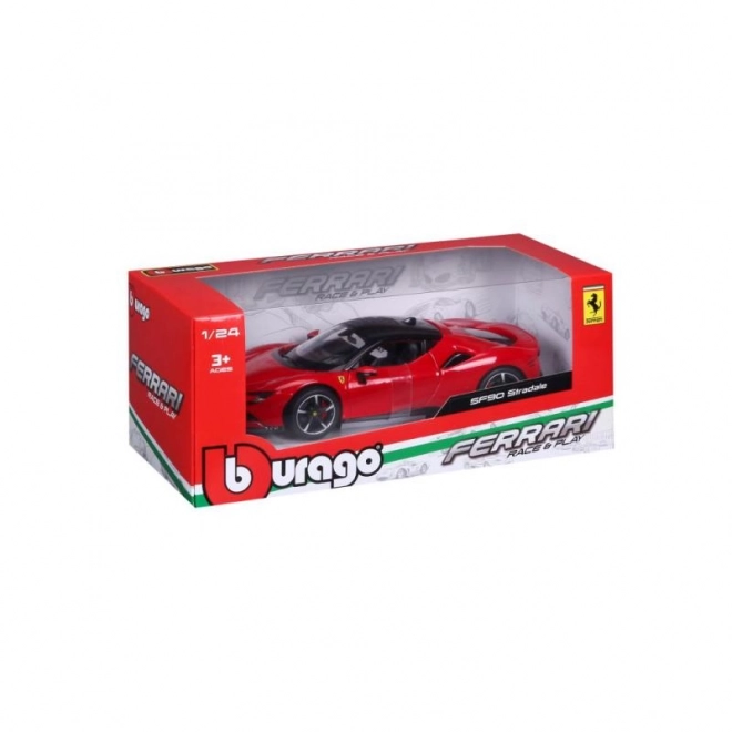 Bburago 1:24 Ferrari Top SF90 Stradale Rood