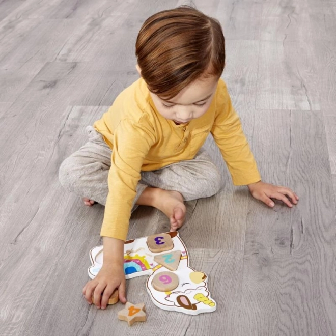 Little Tikes Houten puzzel met cijfers - Eenhoorn, Dinosaurus, Lama