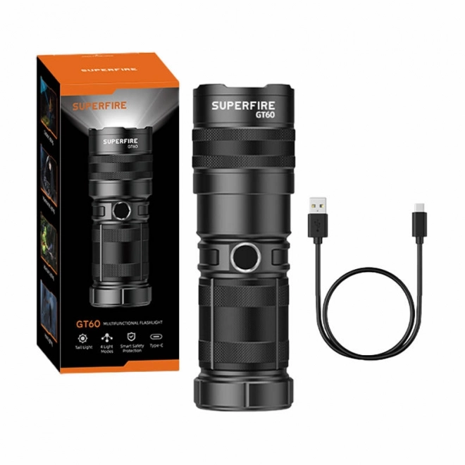 zaklamp Superfire GT60 2600 lm met USB-C