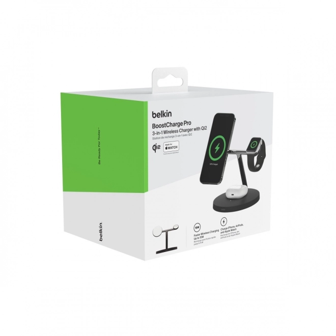 Draadloze oplader Belkin BoostCharge Pro 3 in 1 zwart