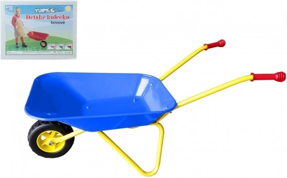 Brouette en tôle pour enfants Yupee grande – Bleu