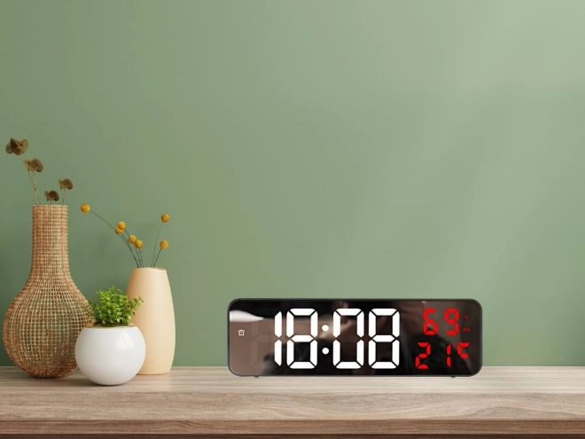 Horloge numérique électronique avec thermomètre et réveil
