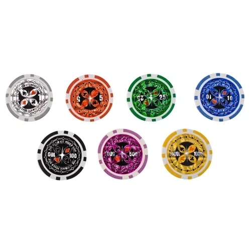 Poker Spielset 500 Chips in Aluminiumkoffer