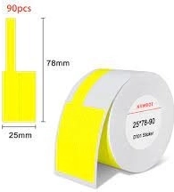 Thermische labels NIIMBOT 25 × 78 mm, geel (90 stuks)