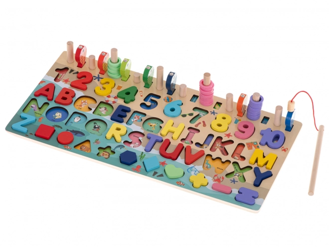 Houten telraam - cijfers, letters, vormen en dieren