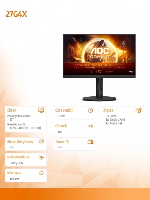 Gaming monitor 27 inch IPS 180Hz met HDMI en pivot