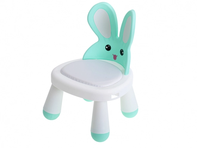 Krukje voor eten en spelen met tafel turquoise