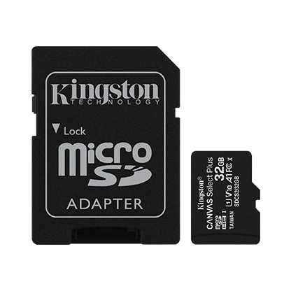 Kingston Canvas Select Plus 32GB microSD Speicherkarte mit Adapter