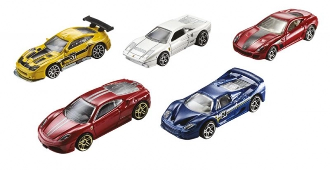 Hot Wheels collectie van vijf speelgoedauto's