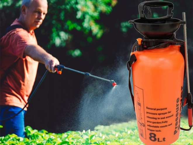 Handmatige drukspuit 8L met lange lans
