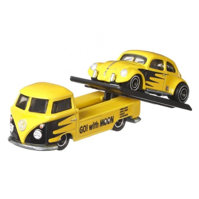 Trekker en raceauto Hot Wheels