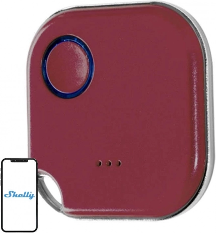 Shelly BLU Button 1 bouton sans fil pour scènes – rouge