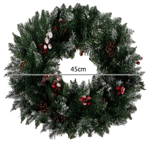 Weihnachtlicher Schneekranz Dekoration