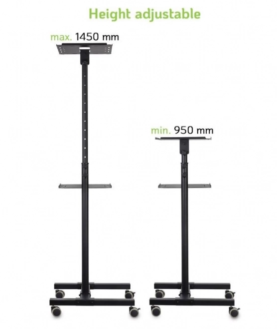 Mobiele metalen tafel voor projector en laptop