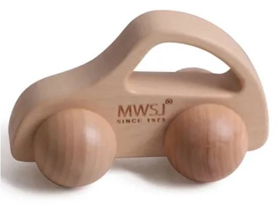 Houten raceautootje voor vastpakken