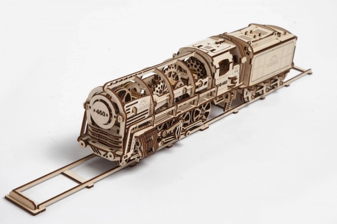 Mechanical Wooden Puzzle UGEARS - Steam Locomotive with Tender