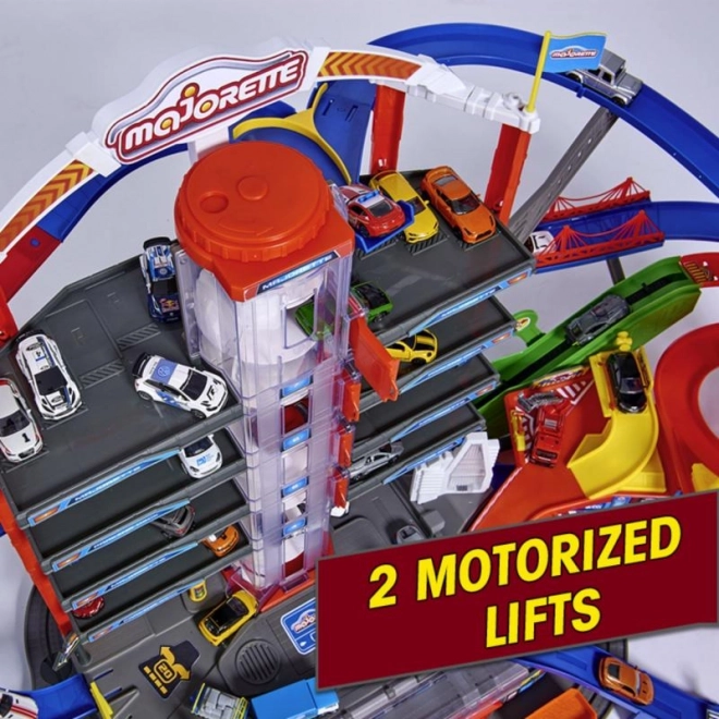 Garage Super City + 6 petites voitures et train