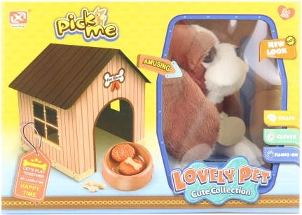 Plush Puppy with Doghouse and Accessories