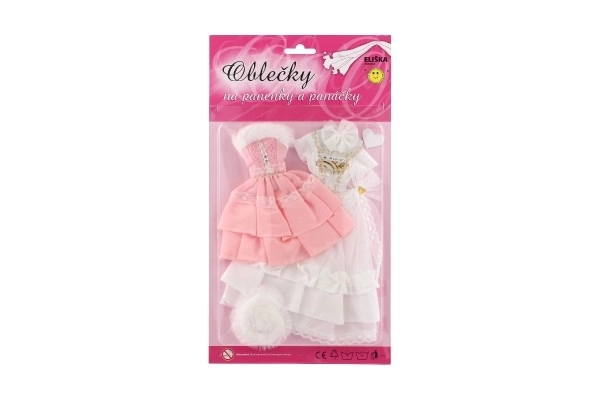 Kleding met accessoires voor poppen 2 stuks