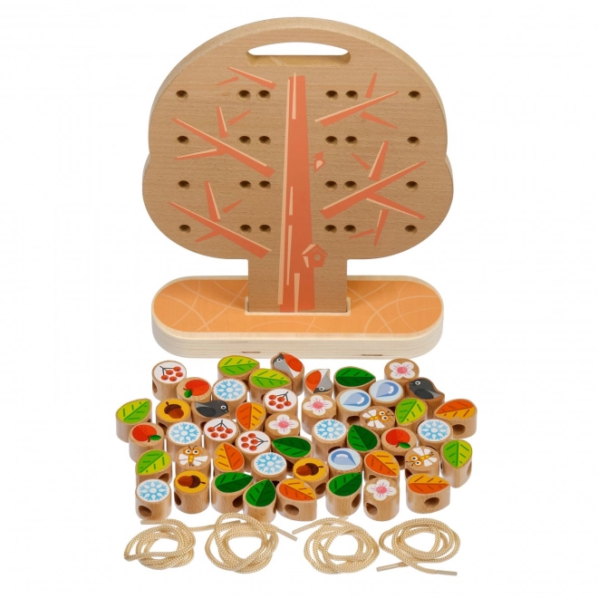 Lucy & Leo Boom - houten rijg- en weefset