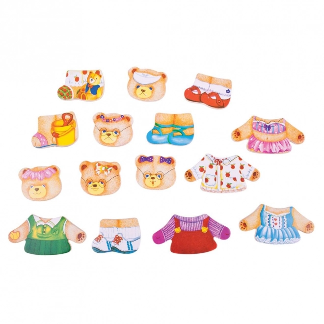 Puzzle à habiller Famille d'ours de Bigjigs Toys