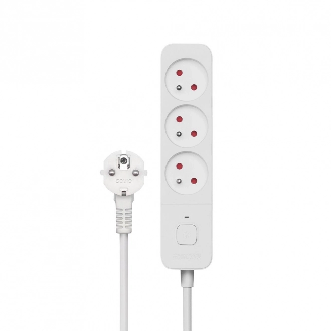 Overspanningsbeveiligingsstrook Savio met 3 stopcontacten en 1,5 m kabel