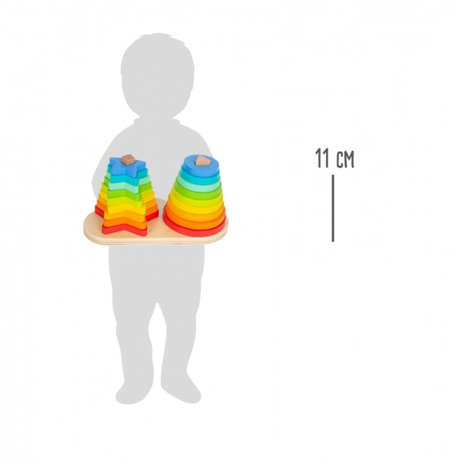 Opstapelbare Regenboog Toren Duo voor Kinderen