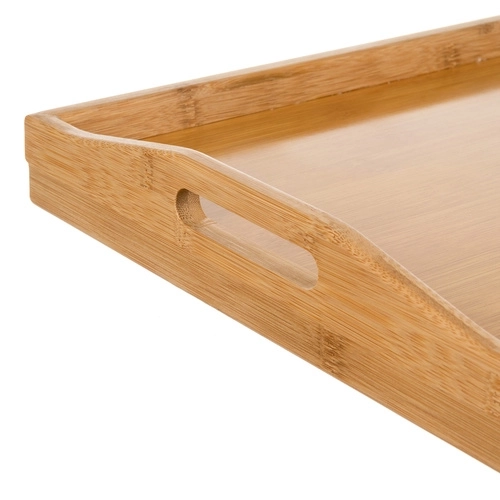 Table pliante en bambou pour lit avec fonction ordinateur portable
